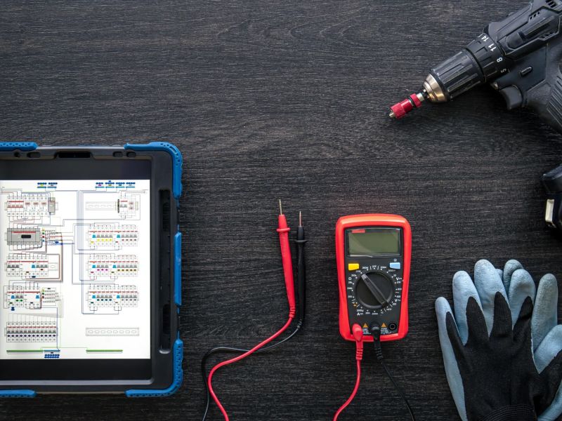 Elektriker Arbeitselemente für E-Prüfungen